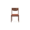 Kerry Solid Wood Dining Chair Set Of 2 In Teak Finish With Burnt Orange Fabric Colour