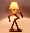 Man Table Lamp in Brown Shade