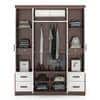 Miller Engineered Wood 4 Door Wardrobe With Mirror in Two Tone Finish