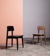 Rota Solid Wood Dining Chair In Black Finish