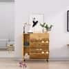Hexa Red Engineered Wood Shoe Rack in Giant Wood Colour