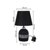 Linear Pattern Artisan Table Lamp Black Base