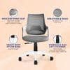 Polaris Mid Back Mesh Office Chair in White Grey Colour