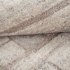 Beige Abstract Geometric Handmade Natural Wool Wall Art 7 x 5 Feet