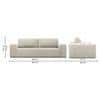 Riyab 3 Seater Fold Out Sofa Cum Bed In Cream Colour