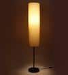 Large Shade Club Floor Lamp in Beige Shade