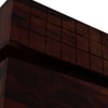 Cnc Solid Wood Bedside Table in Walnut Finish