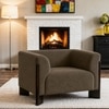 Octavia Boucle Fabric Lounge Chair in Brown