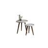 Weave Round Nesting Tables with Wooden Legs, Side Tables, Wooden Tables, Living Room Decor by A Tiny Mistake