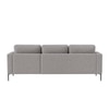 Modernelegance Wood Right Aligned 3-Seater With Upholstery Non Storage Sofa In Grey Colour