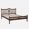 Nilaya Sheesham Wood Queen Size Non Storage Bed in Provincial Teak Finish