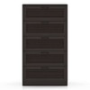 Bennis Engineered Wood Chest of 5 Drawers in Dark Walnut Finish