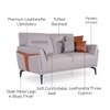 Jonas 2 Seater Leatherette Sole in Oyster Grey Colour
