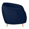 Nero Velvet 1 Seater Sofa in Navy Blue Colour