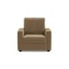 Apollo Compact High Back 1 Seater Fabric Sofa in Fawn Velvet Colour