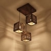 Lyon Brown Solid Wood Cluster Hanging Light