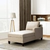 Alba Fabric Chaise Lounger in Cream Colour