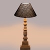 Devansh Blue Jute Table Lamp With Wood Natural Base (10X10X21 Inches)-37
