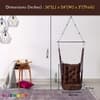 Swingzy Soft Leather Velvet Hanging Swing Chair for Adults Cotton Brown