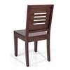 Kerry Solid Wood Dining Chair in Teak Finish & Wheat Brown Colour - Set of 2
