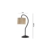 Round Bamboo Curvy Table lamp with Iron Base (SP00)