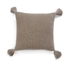 Moss Knit Brown Melange Cotton Cushion Cover 16X16  Inches
