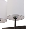 Eliante Cloth Shade Wall Lights Mild Steel & Glass Material Dark Brown & White Finish