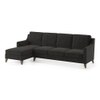 Abbey Sectional Sofa (Colour : Graphite Grey, Cushion : Soft, Seater : Left Aligned 3 Seater + Left Aligned Chaise)