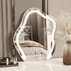 Wavy LED Backlit Mirror Designer Flower Shape for