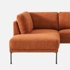 Modernelegance Wood Right Aligned 3-Seater With Upholstery Non Storage Sofa In Brown Colour