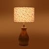 Devansh Multicolor Cotton Table Lamp With  Wood Natural Base (7X13 Inches)-16