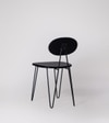 Yoyo Solid Wood Dining Chair In Black  Finish
