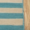 Jaipur Rugs Striped Wool 4x6 Feet Italian Straw And Capri Dhurrie Carpet