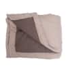 Mocha Brown Solid Comfoter Reversible Cotton Feel 350 Gsm Single Bed 240 X 160 Cms