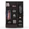 Bennis Engineered Wood 3 Door Wardrobe Without Mirror in Dark Walnut Finish