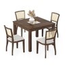 Atlas Solid Wood 6 Seater Compact Dining Table with Atlas Dining chair