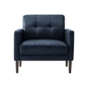 Clark PU Leather Armchair in Blue