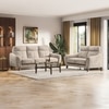Ronan 2 Seater Fabric Sofa In Beige Colour