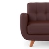 Waverly 3 Seater Leather Sofa in Deep Burgundy Colour