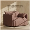 Cozychic Wood 1 Seater With Upholstery Non Storage Sofa In Red Colour