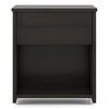 Zoey Engineered Wood Bedside Table in Dark Wenge Finish