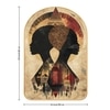 African Lady Tribal Women Wall Art Painting Set of 2 Gold Frame 16 x 24 Inch