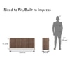 Alex 18 Pair Shoe Rack in Classic Walnut Finish