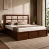 Eshaan Solid Wood Compact King Bed Box Storage Provincial Teak Finish Mattress 72 x 72 Inches