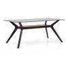 Wesley 6 Seater Dining Table In Dark Walnut Finish