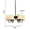 Devansh Black Wall Mounted Lamp With Off-White Cotton Shade