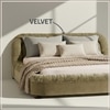 Casa Haven Relax Queen Size Bed in velvet With Engineered Hardwood Frame & Hydraulic Storage