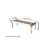 Hamilton Solid Wood Maachi Bench In Black & White Canning