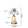 Devansh Conical Multi Cotton Shade Lamp With Wood & Mosaic Glass Base For Decoration/Office/Home/Gifting/Study For Decoration/Office/Home/Gifting/Study -(10X10X14.5) Inches -A