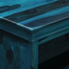 Sheesham Wood Coffee Table In Scratch Resistant Ocean Blue Finish